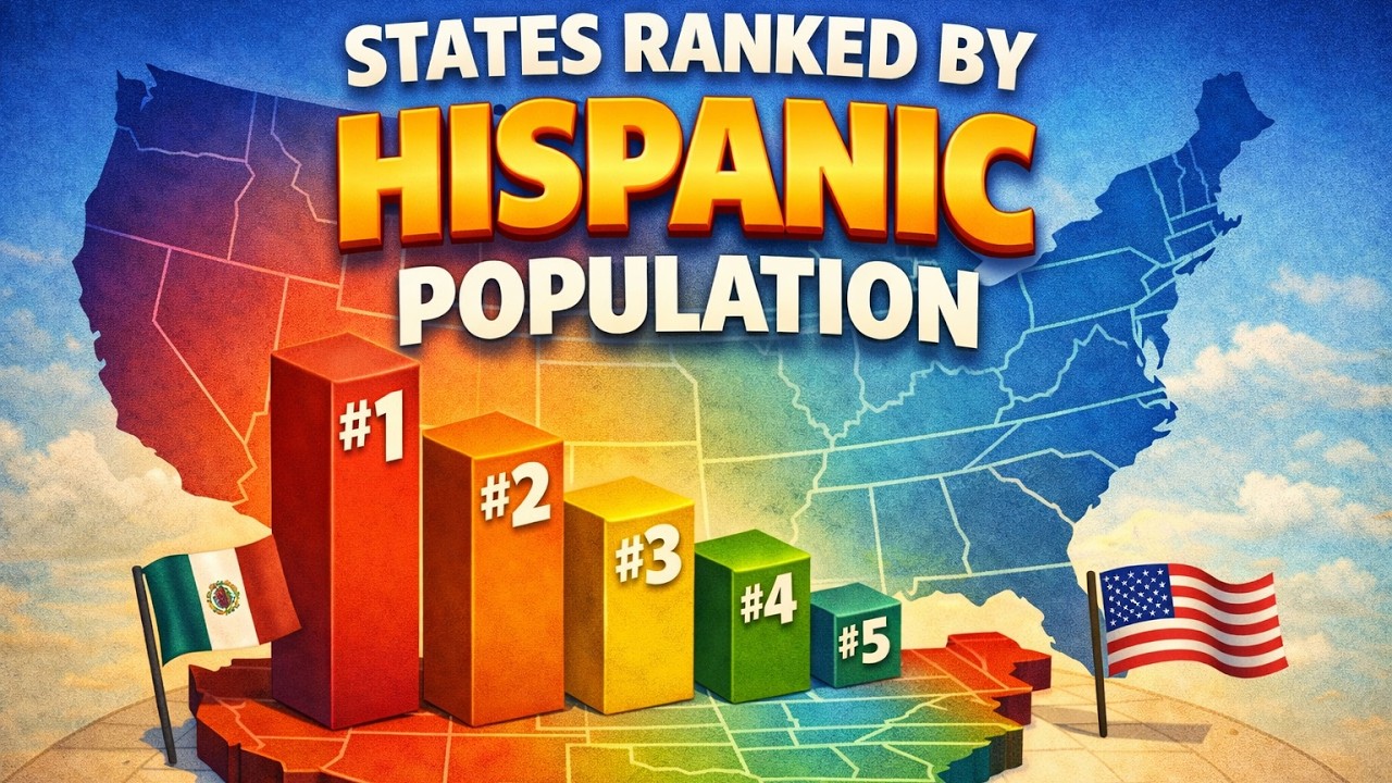 The Least to Most Hispanic States in America (ALL 50 State Populations Ranked)