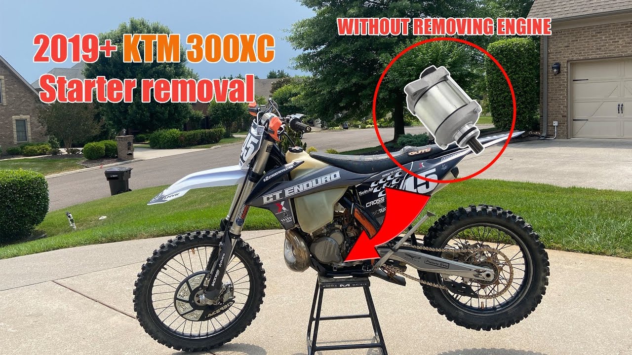 HOW TO REPLACE THE STARTER WITHOUT REMOVING THE ENGINE ON A 2019+ KTM 300xc
