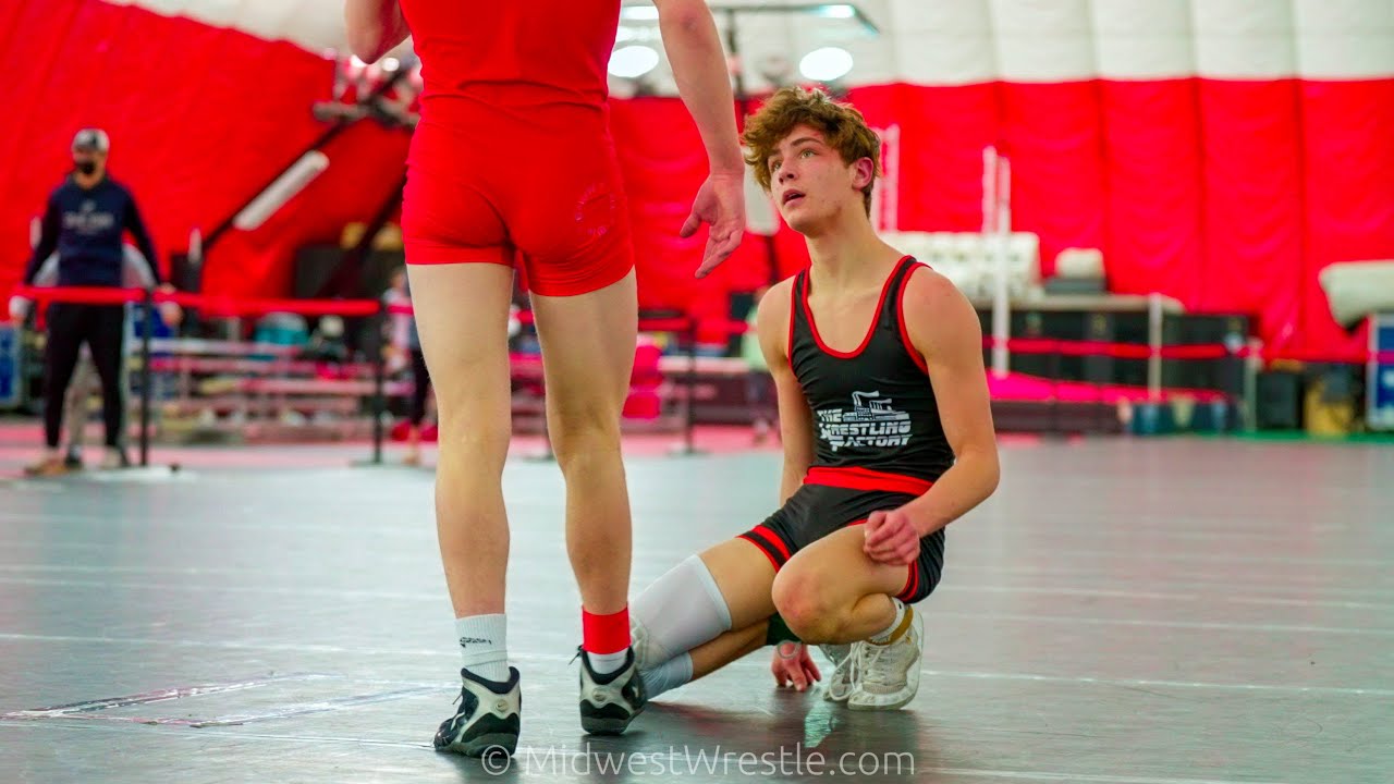 120 – Drake Muellenbach {G} of Wrestling Factory vs. Treyton Ackman {R} of CrassTrained