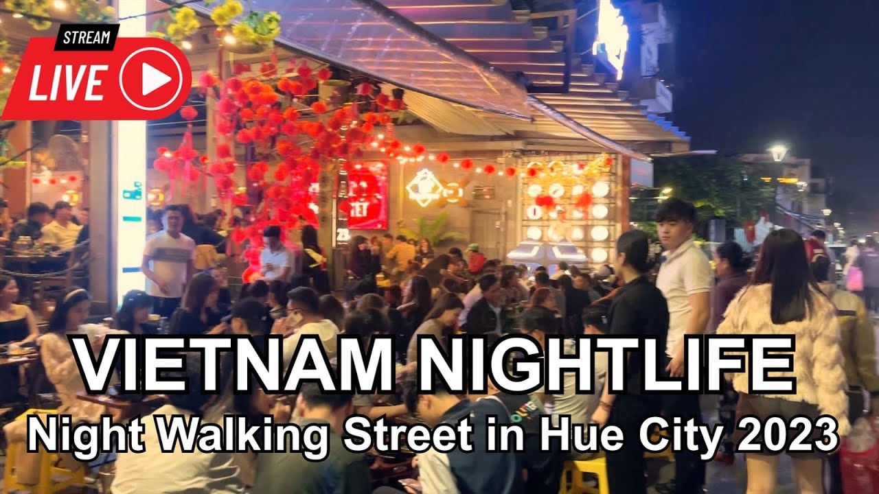 Vietnam Lunar New Year Nightlife 2023 🇻🇳 Night Walking Street in Hue City