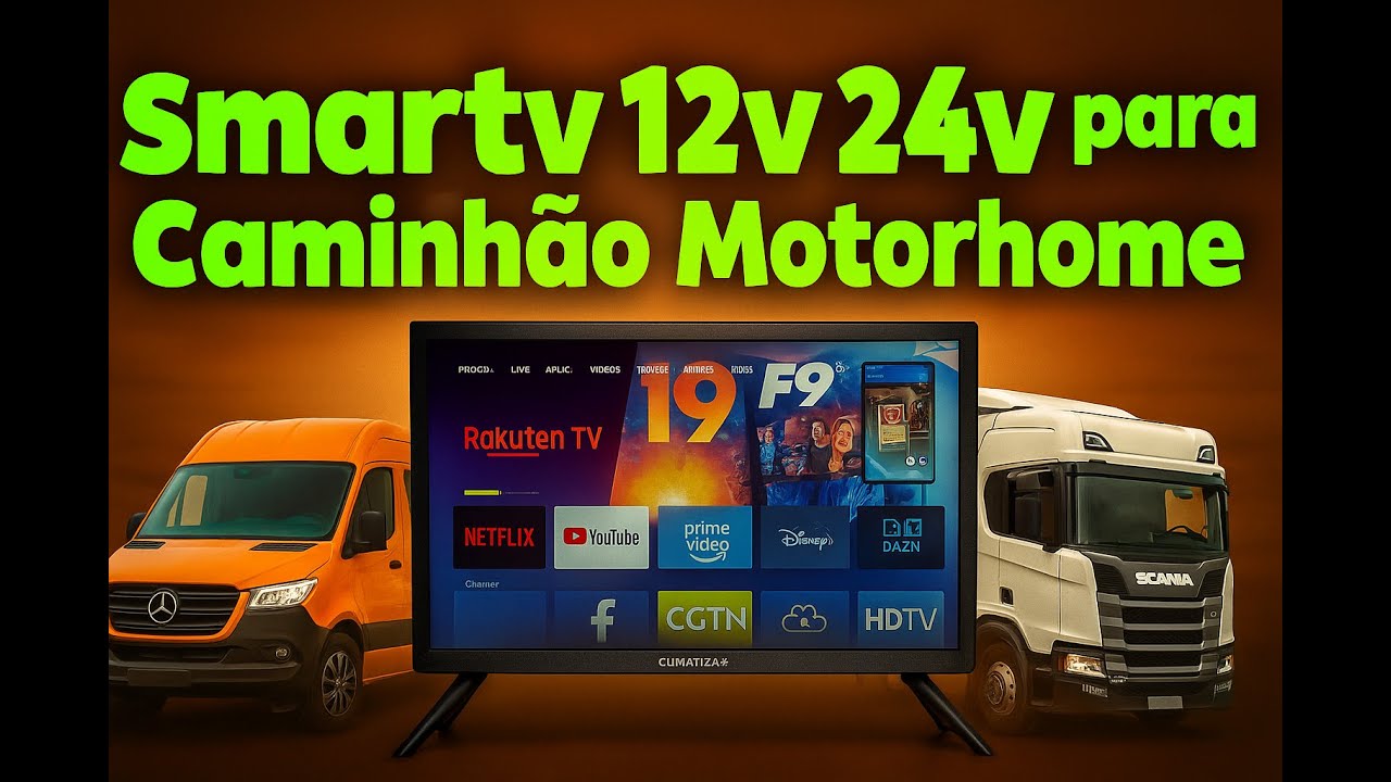 Smartv 12v 24v Caminhão Motorhome Climatizar Top da Boleia #motorhome #caminhao #viagem