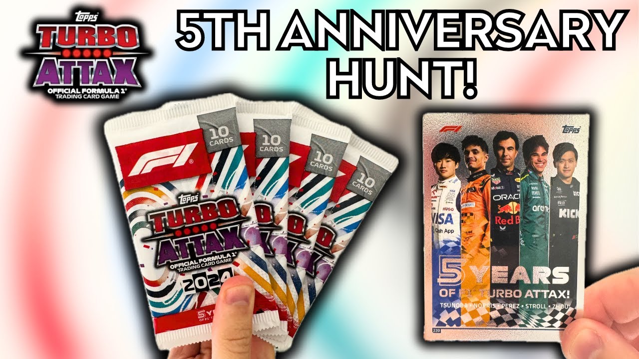 20 PACKS TO FIND A RARE 5TH ANNIVERSARY CARD | TOPPS F1 TURBO ATTAX 2024 | 20 PACK OPENING!