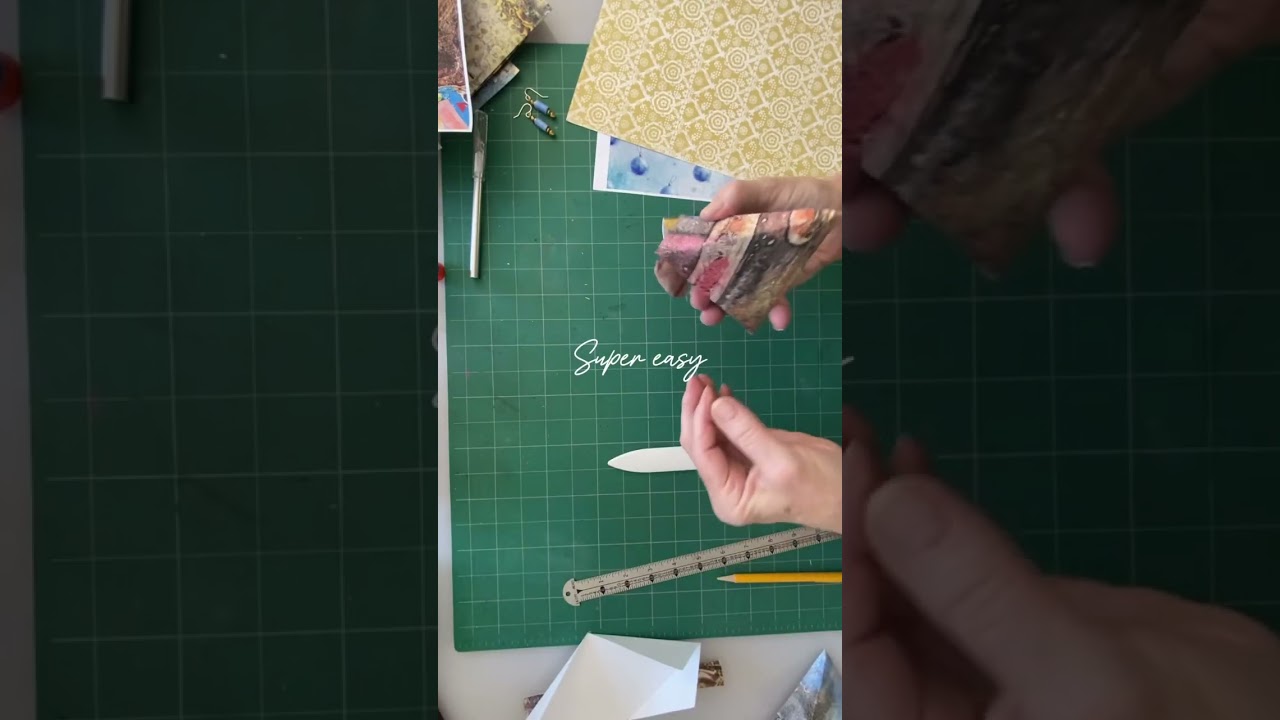 Super Easy DIY Gift Box. Turn your altered papers into gift boxes that double as ornaments.🎄✨