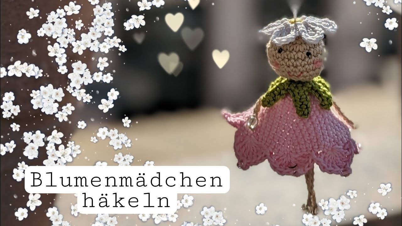Blumenmädchen als Windspiel häkeln