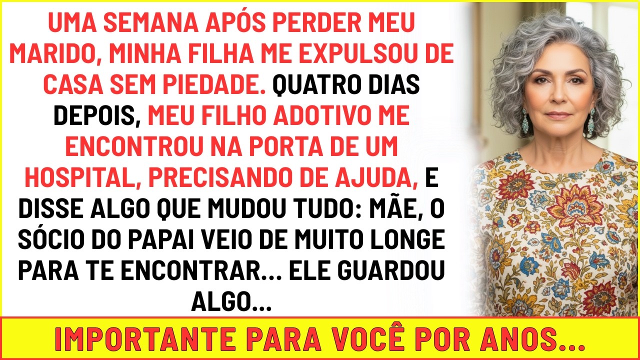 Minha filha me expulsou de casa uma semana após eu ficar viúva… Até que meu filho adotivo apareceu e