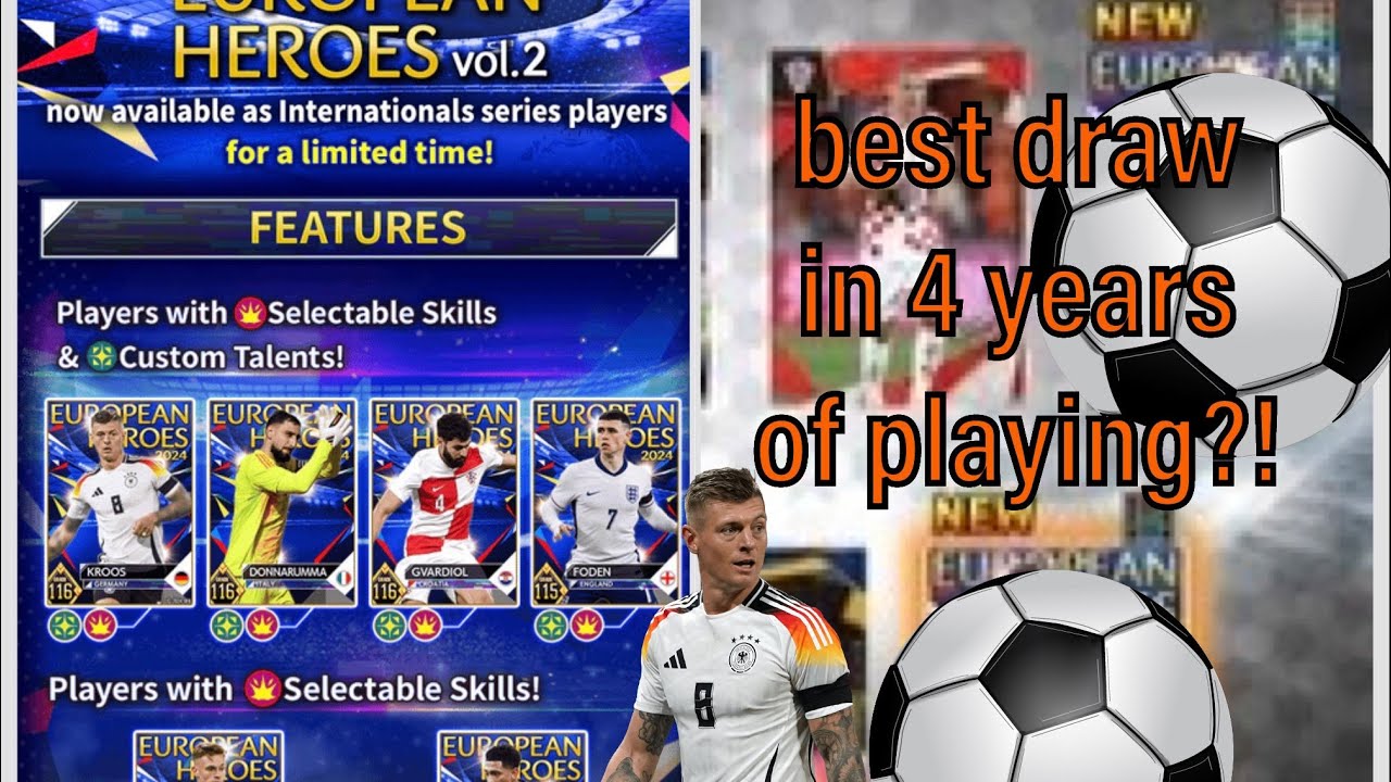 eFCS - eFootball CHAMPION SQUADS - European Heroes 24 vol. 2 - 4x Draw - 1000 PB - Hunt for Kroos
