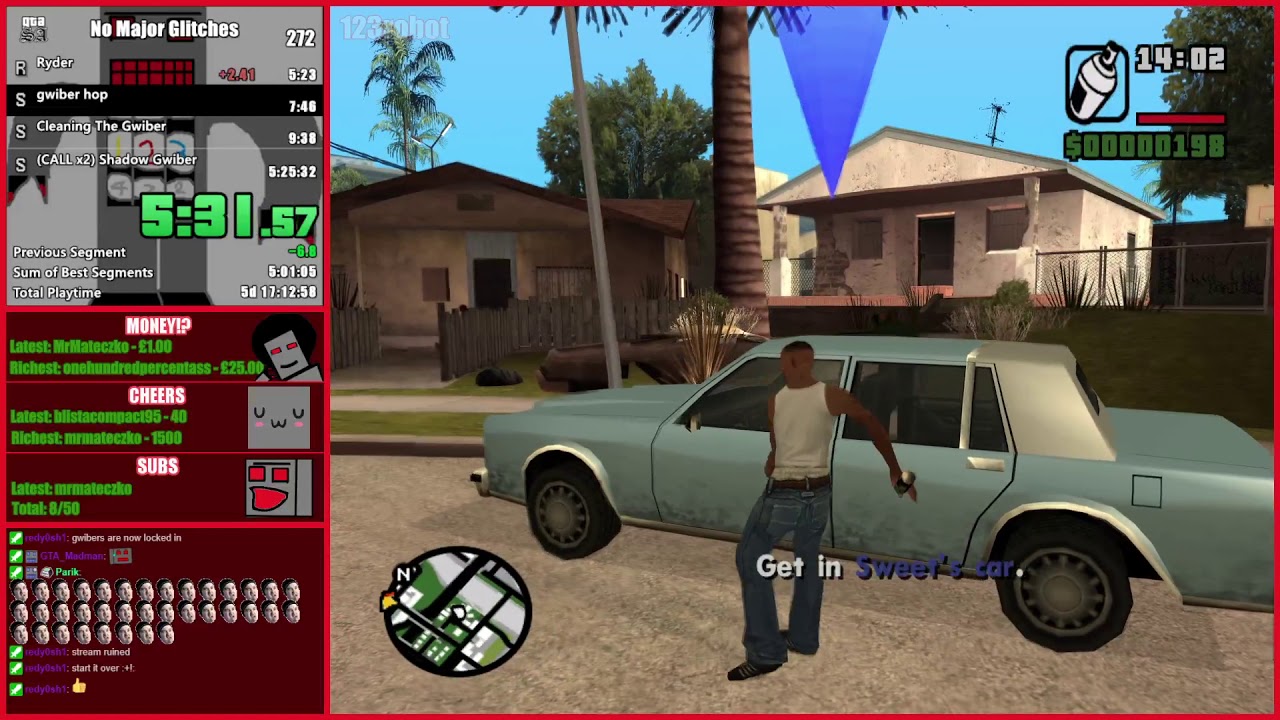GTA SA No Major Glitches Speedrunning | The one where I get the PB (5:06:06)