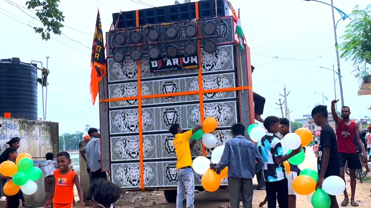 Dj Arjun की धमाकेदार Entry | 6/15 Full setup Sound testing | Tiger Jaali Cabinet Box | Dj Army Setup