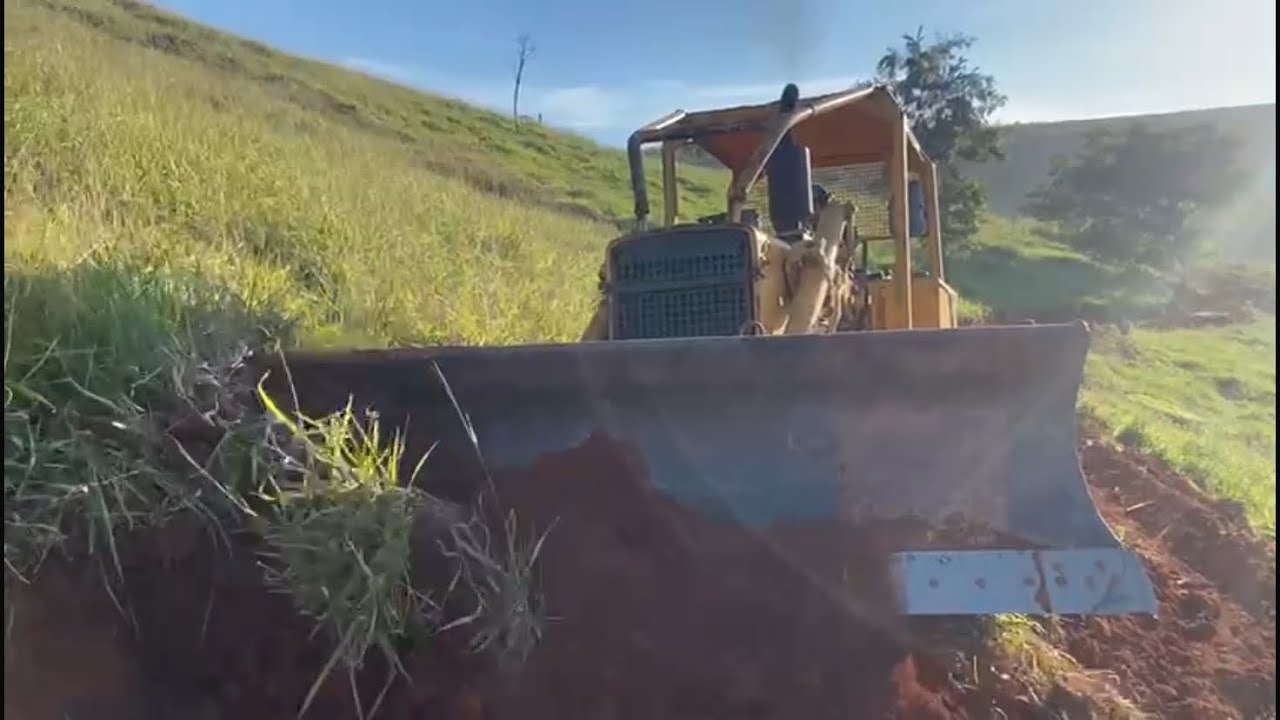 Trator de Esteira Abrindo Estrada - Massey Ferguson 3366
