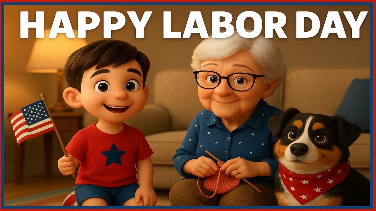 Happy Labor Day for Kids | Tucker, Grandma & TJ Learn About Hard Work and Fun!