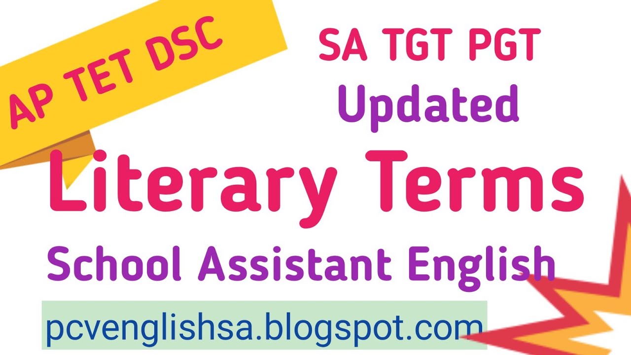 Literary Terms updaTED in Telugu I AP TET DSC SA TGT PGT 2024