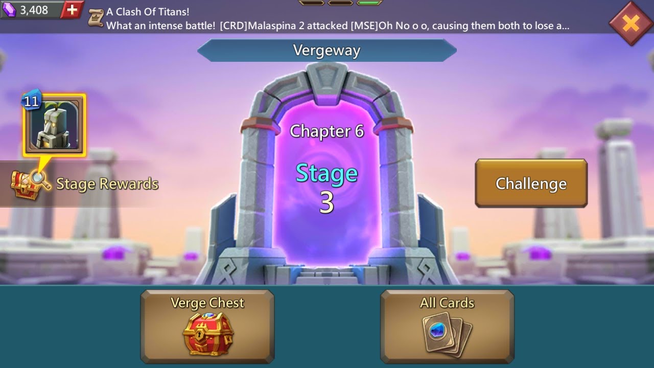 Lords mobile Vergeway chapter 6 stage 3