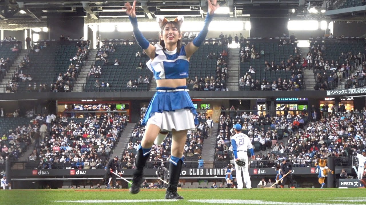 ファイターズガール エスコンフィールドの「きつねダンス」は凄く近い！2023.3.15
