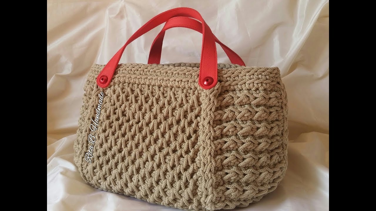 Nakupenda bag- mix uncinetto tunisino e tradizionale p. econocciolina