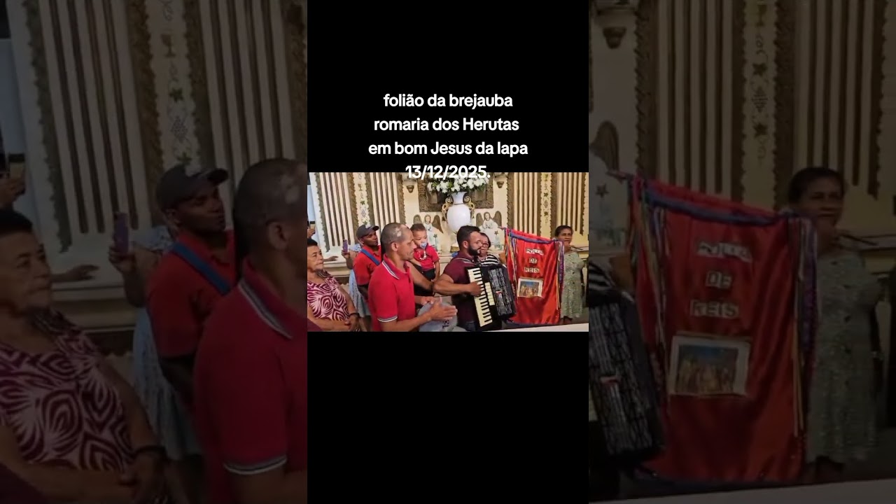 Romaria dos Herutas E folião da brejauba Itaipe MG sendo abençoados em B.JESUS da Lapa 