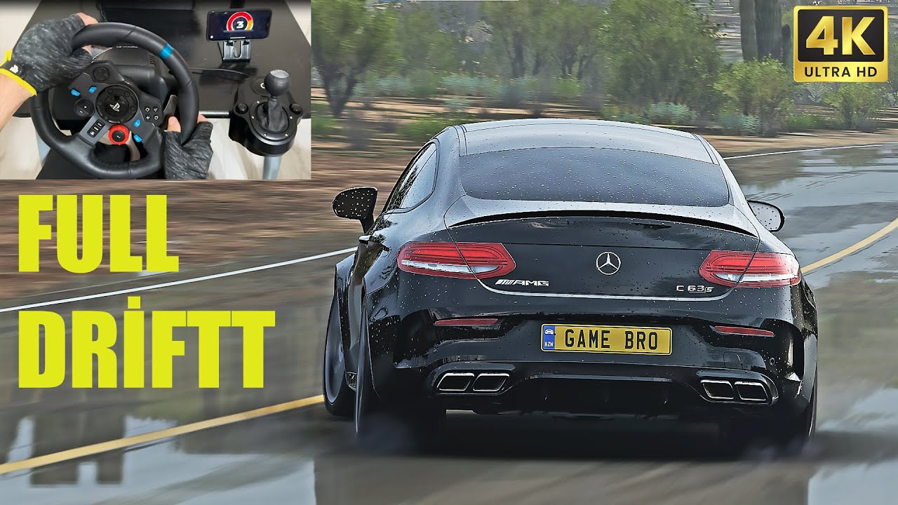 MERCEDES C63 AMG S COUPE |  LOGİTECHG29 - GAMEPLAY - CAR GAME - STEERING WHEEL G929  #frozahorizon5