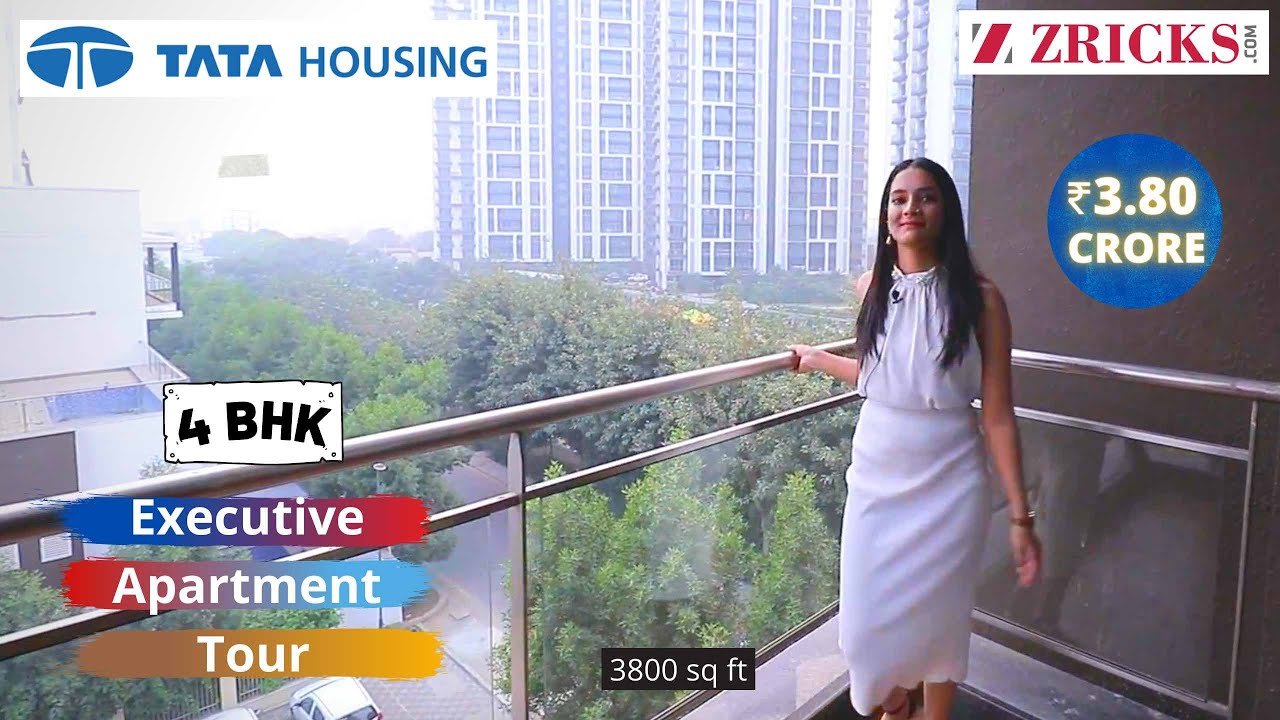 ₹3.80 Cr 🛏️ 4 BHK Executive Apartment (3800 sq ft) ► Tata Primanti, SPR, Gurugram