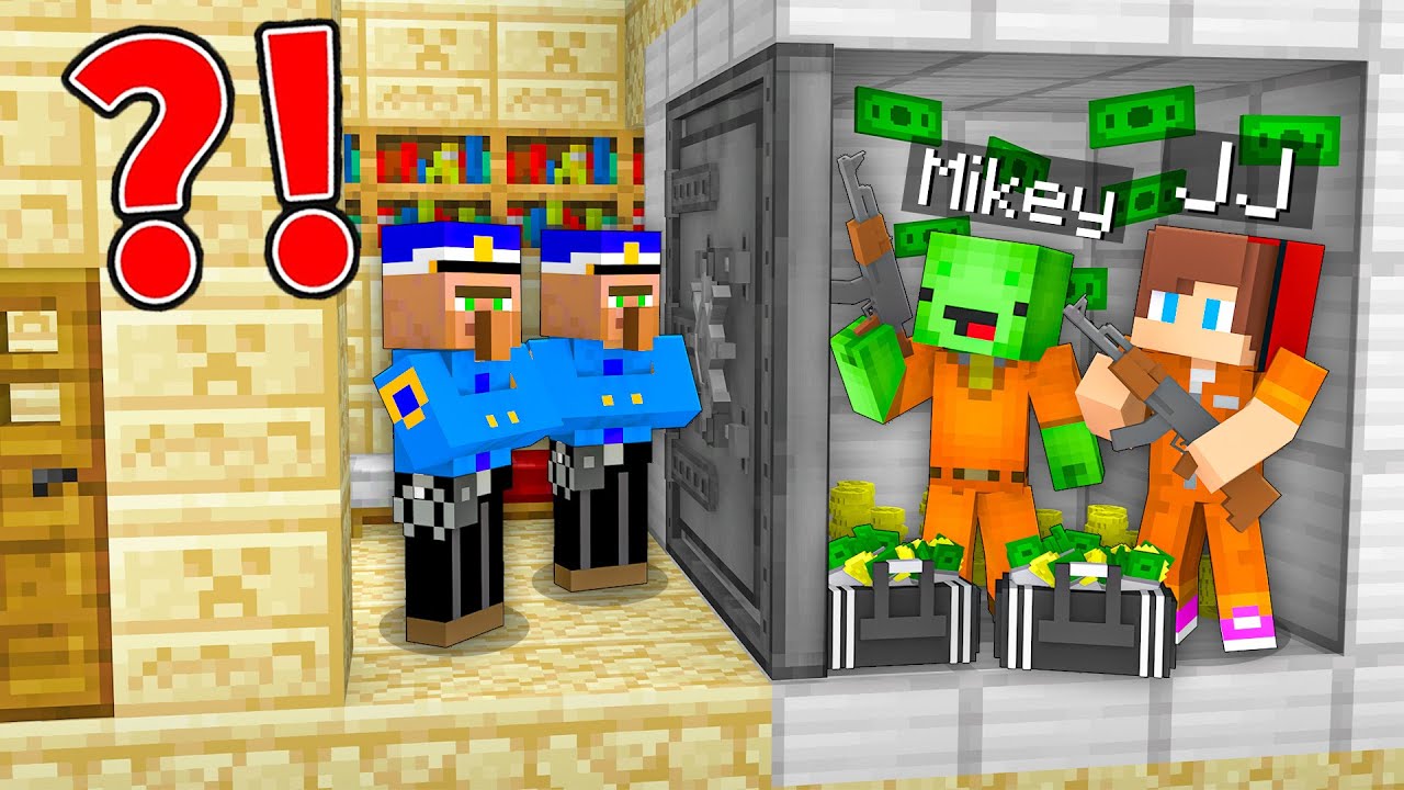 Как Майки и Джей-Джей ОГРАБИЛИ БАНК в Minecraft? - Maizen