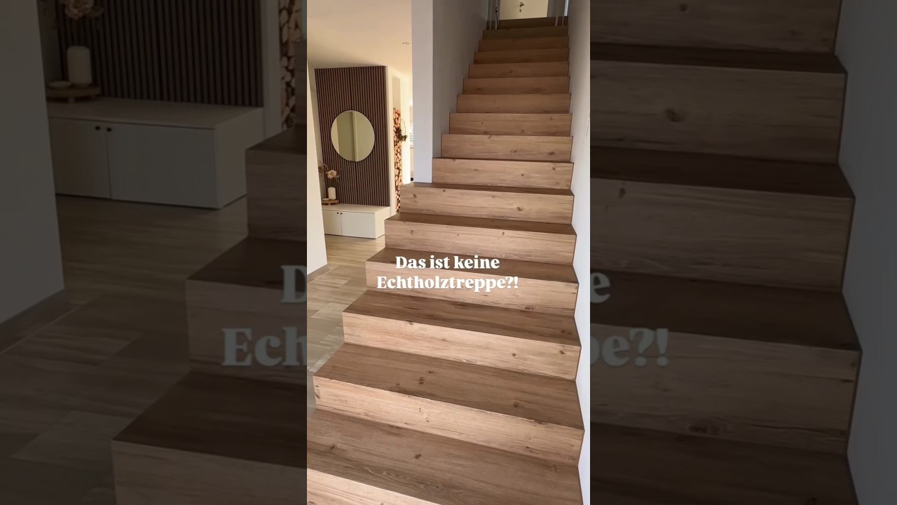 Echtholztreppe oder Vinyl Treppenstufen Treppe aus Vinyl Holztreppe Holzoptik Stufen #holztreppe