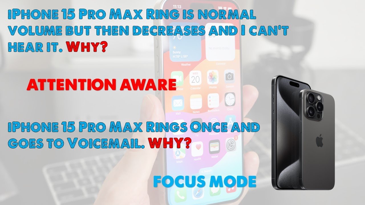 Iphone 15 Pro Max Rings Once then Goes to Voicemail and the Ring decreases in sound