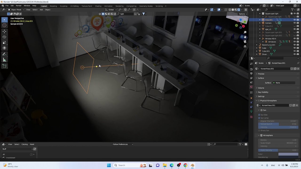 Визуализация интерьера в Blender. Урок 1