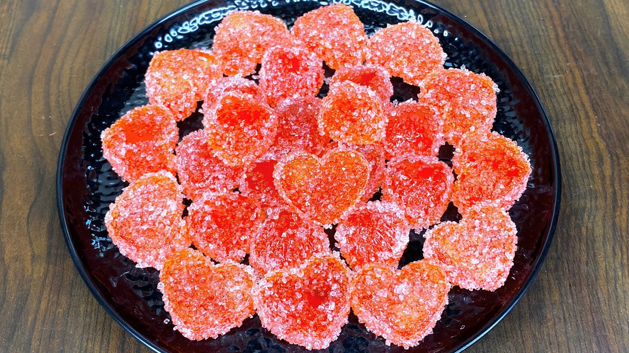 Orange Gummy Candy Recipe | Fresh Orange Jelly Candy | Orange Jujubes Recipe