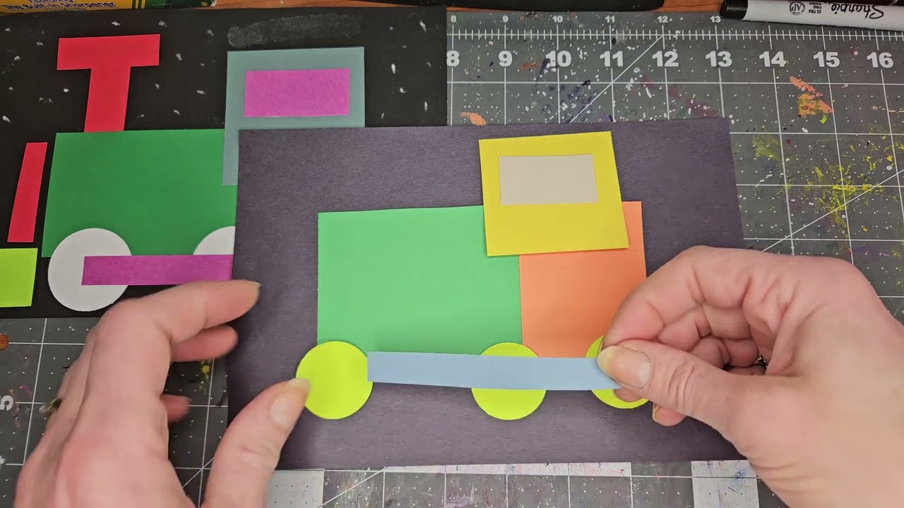 Shape Train craft for preschoolers!