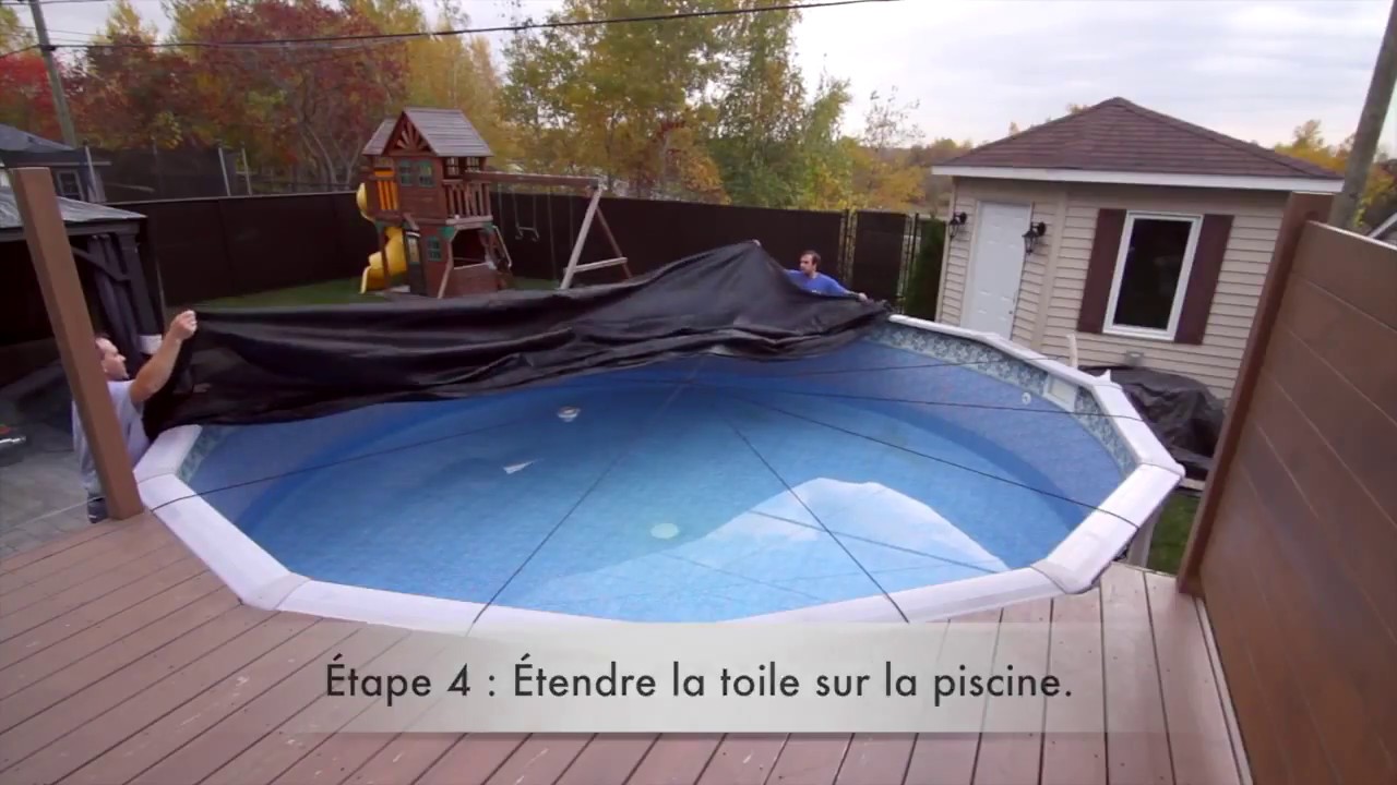 Couverture hivernale pour piscine hors terre par Toile Soleil