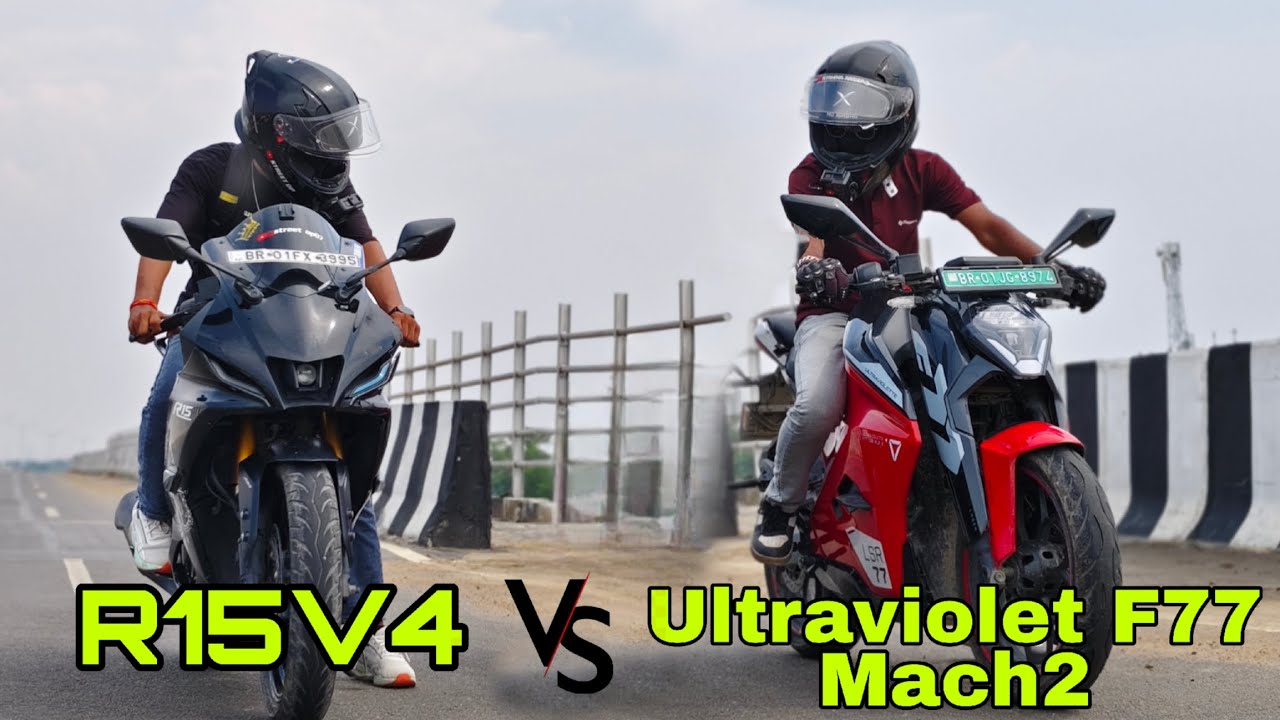 Yamaha R15V4 V/S Ultraviolette F77 Mach2 | Drag Race & Till Top End |#ultraviolet#dragrace#ev#evbike