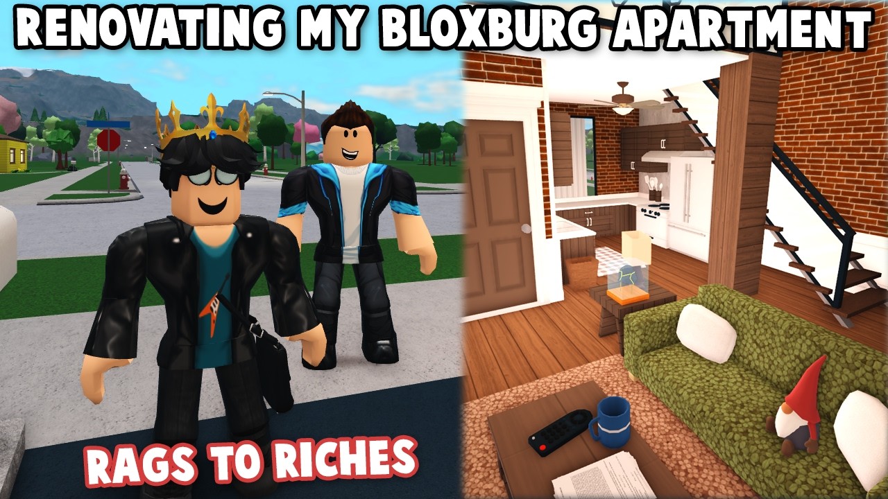 TOM'S STILL on my BLOXBURG PLOT.. RENOVATING MY APARTMENT IN RAGS to RICHES