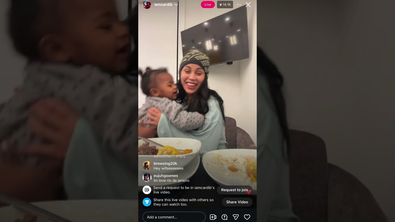 Cardi B Instagram Live Eating Good Food 1/30/2026