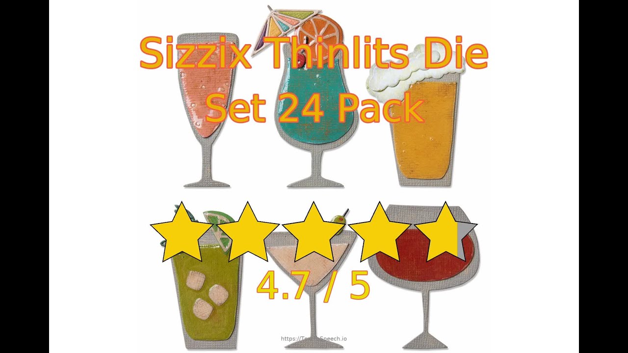 Let's review Sizzix Thinlits Die Set 24 Pack