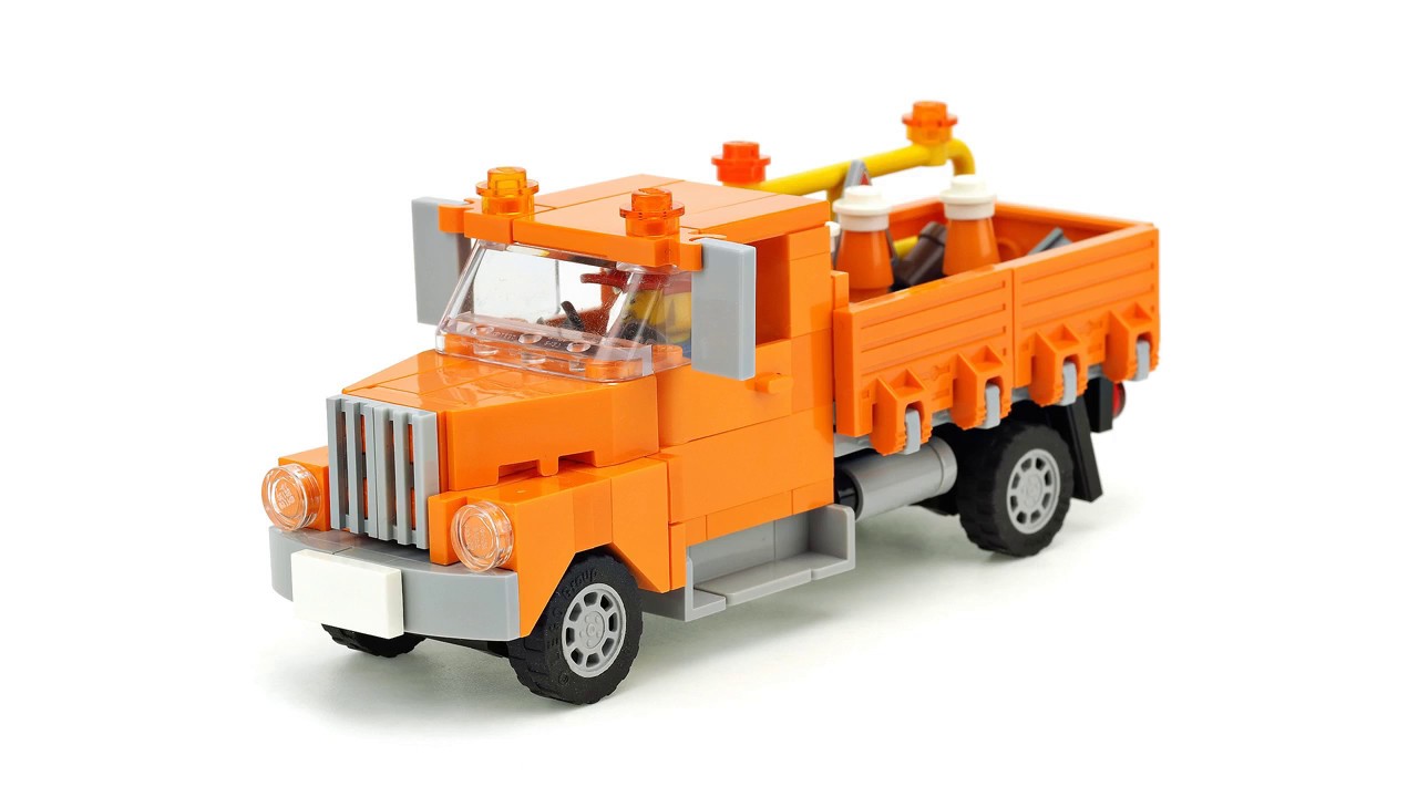 LEGO Highway Maintenance Truck. MOC Building Instructions