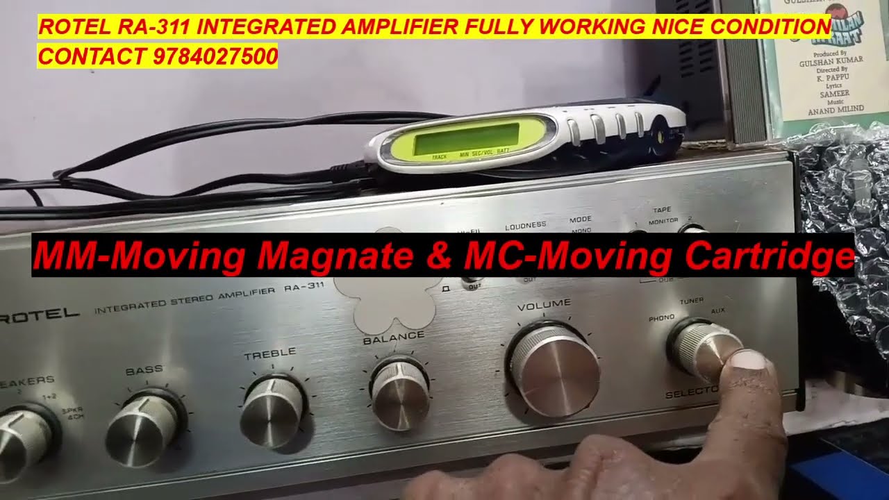 (SOLD TO CUSTOMER IN GUJRAT) ROTEL RA 311 VINTAGE INTEGRATED AMPLIFIER DETAILS AND PRICE