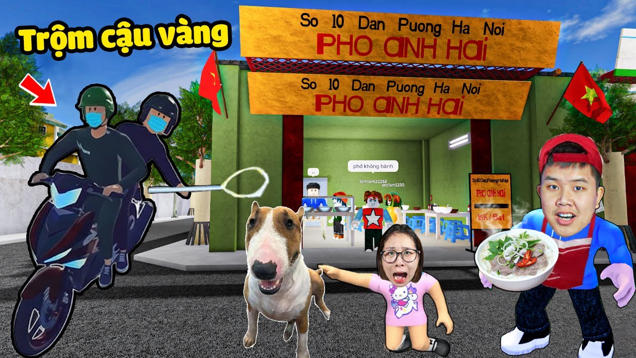 Mở quán Phở Anh Hai Hot Trend Bị Trộm Mất Cậu Vàng Trong Roblox Cùng bqThanh và Ốc