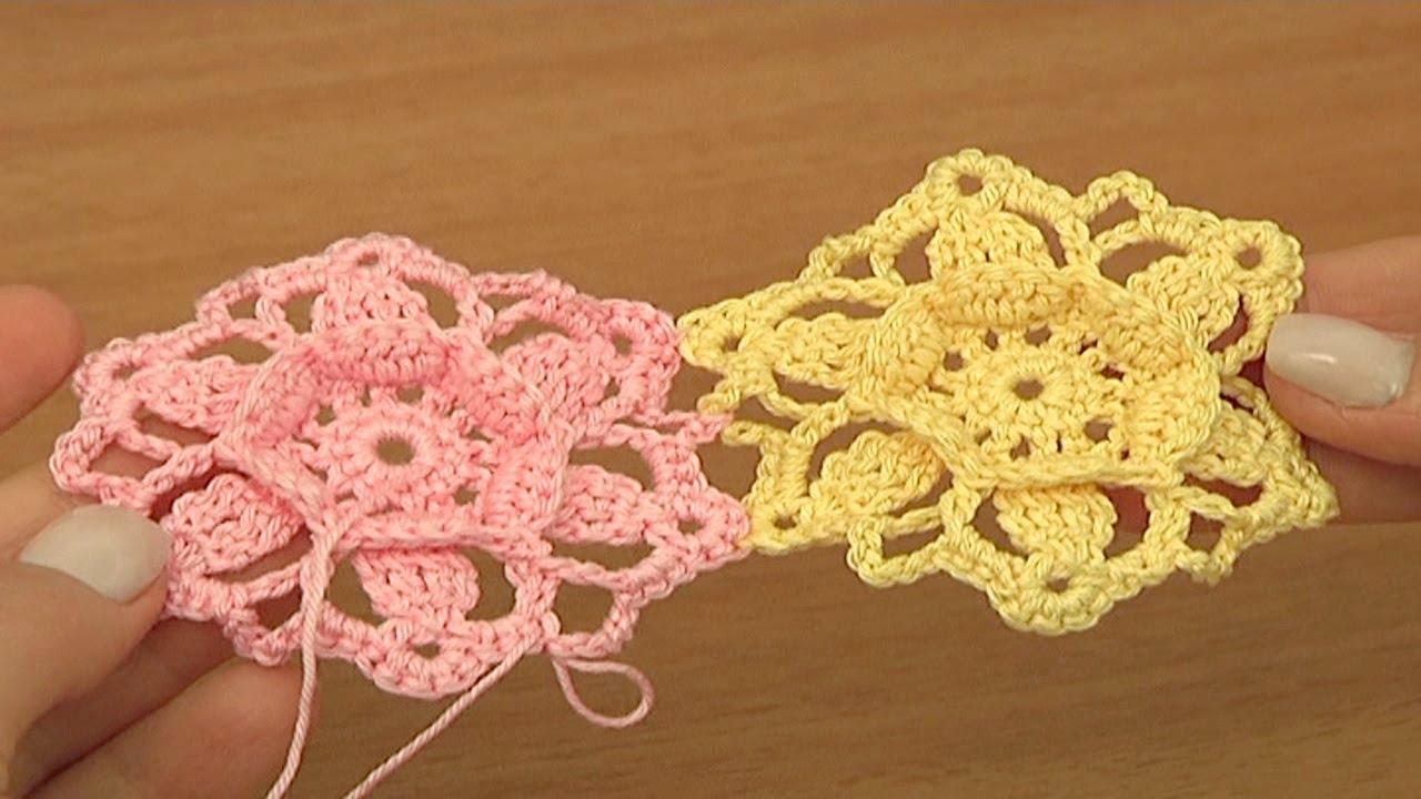Crochet Easy Crochet Flower Pattern/ How to Join Motifs