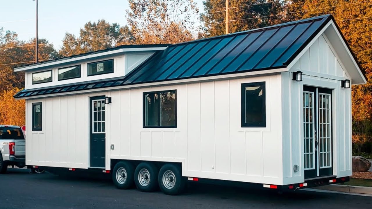 Main Floor Sleeping 32-Foot Beautiful Tiny House For Sale | Tiny House Concepts