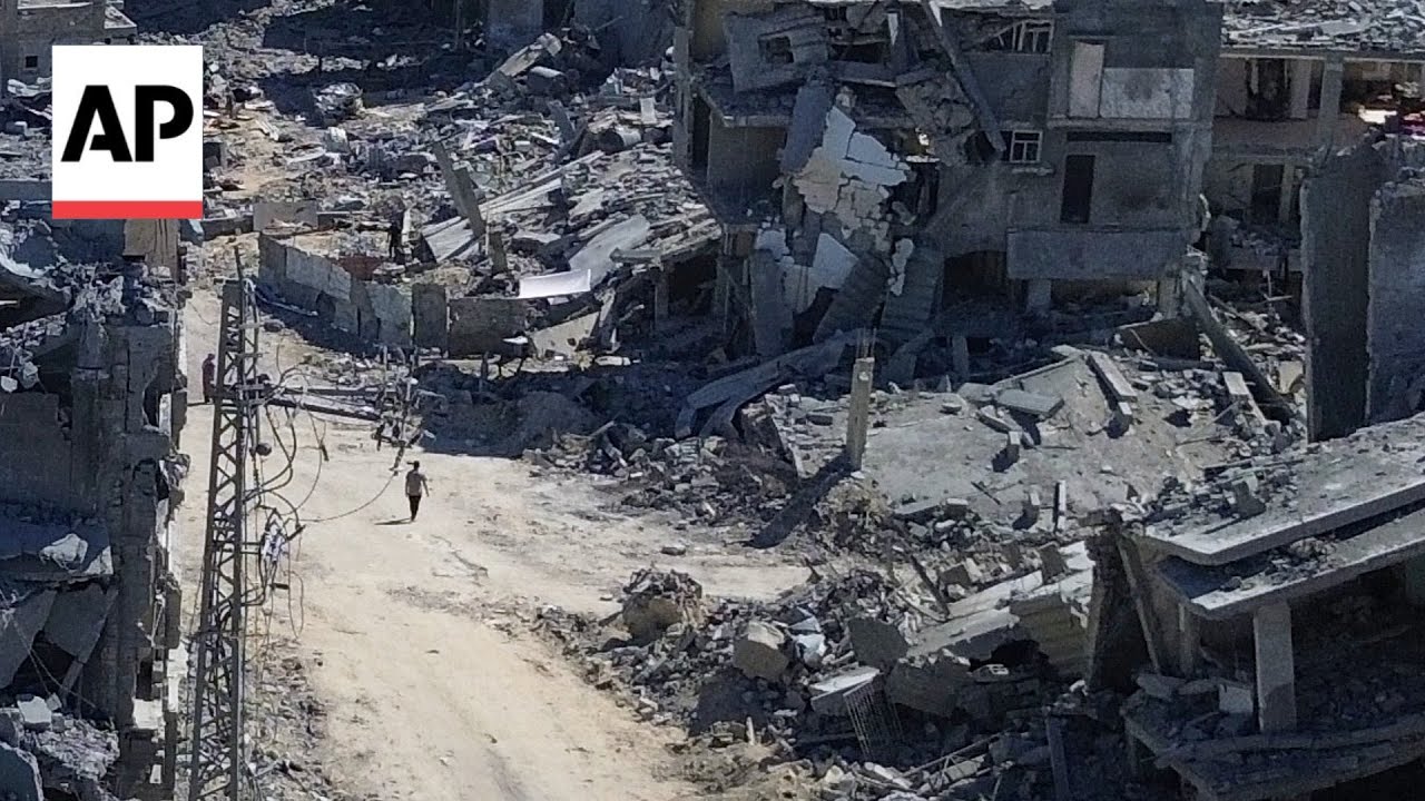 Nagranie z drona pokazuje zniszczone szpitale w Strefie Gazy