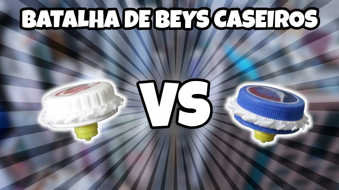 BATALHA BEYBLADE CASEIRA COM BEYS SIMPLES DE PLÁSTICO