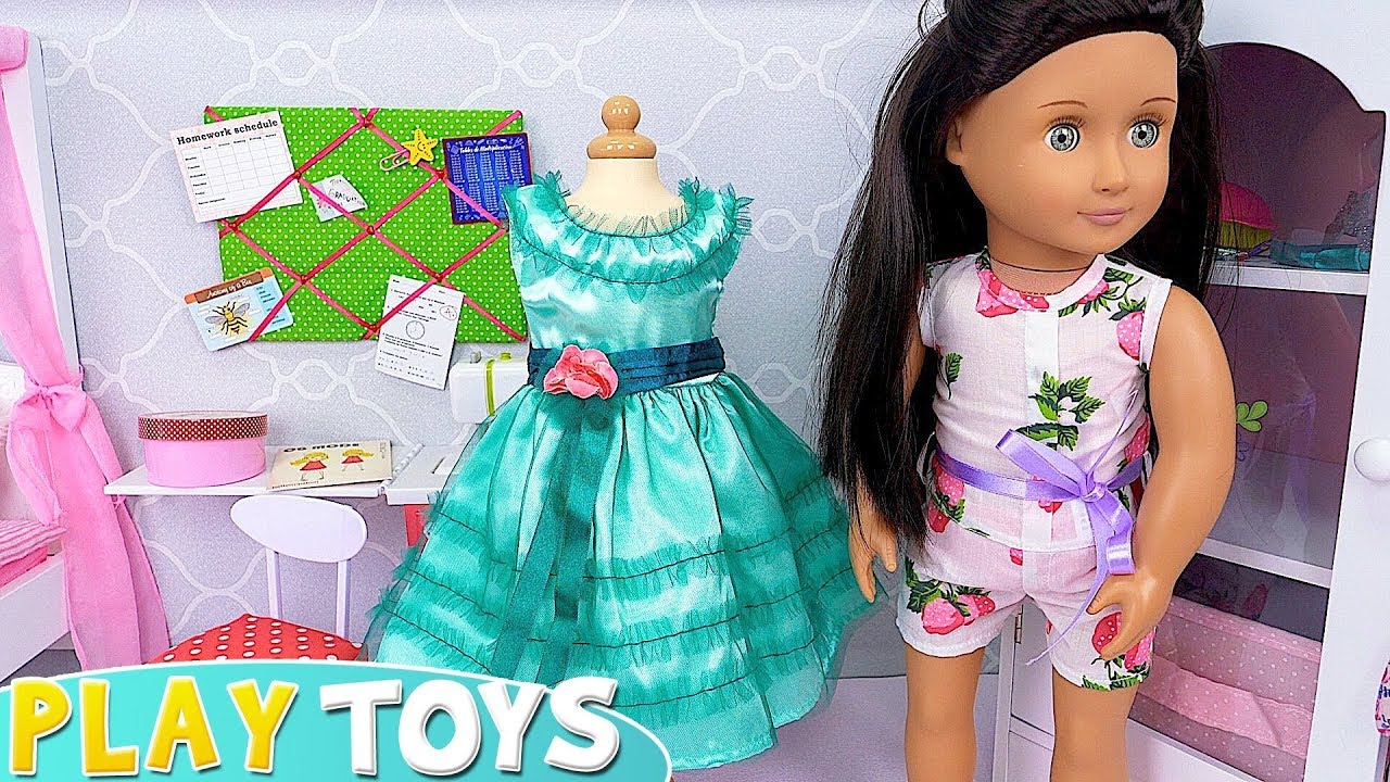 Baby Doll Makes New Dress for School Prom! Play Toys creative ideas
