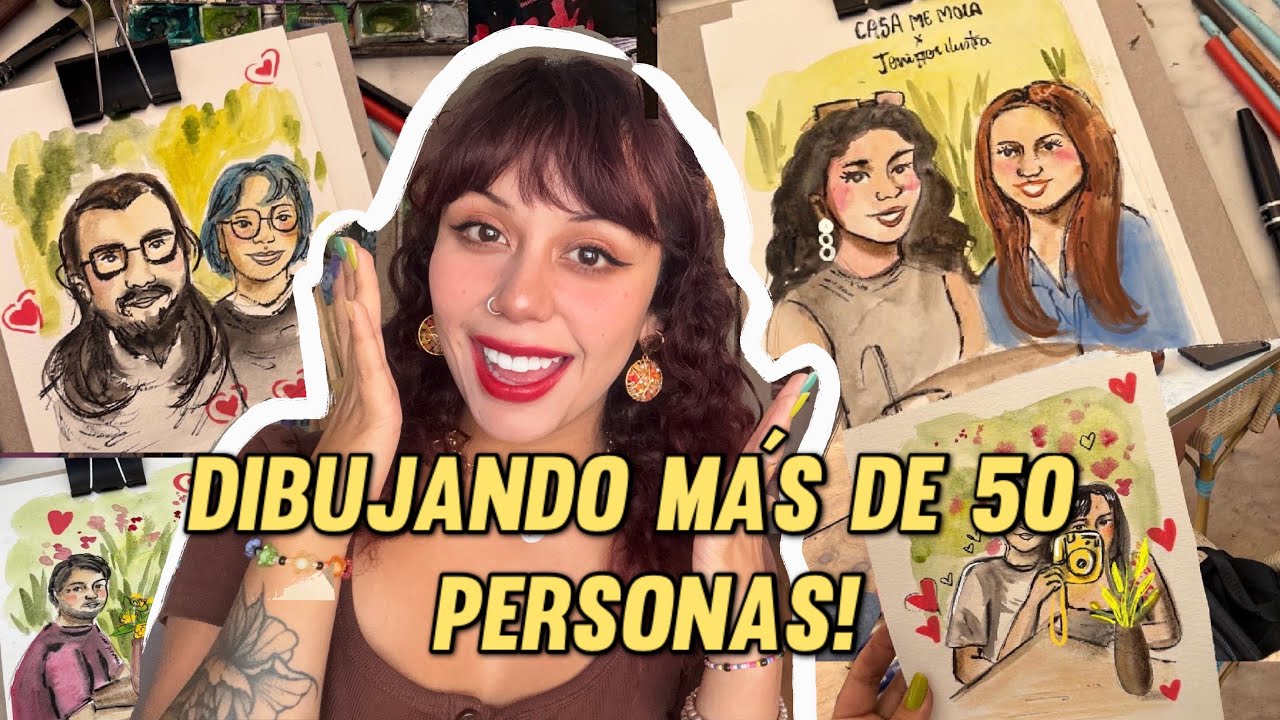 Retratando más de 50 personas en vivo!😱