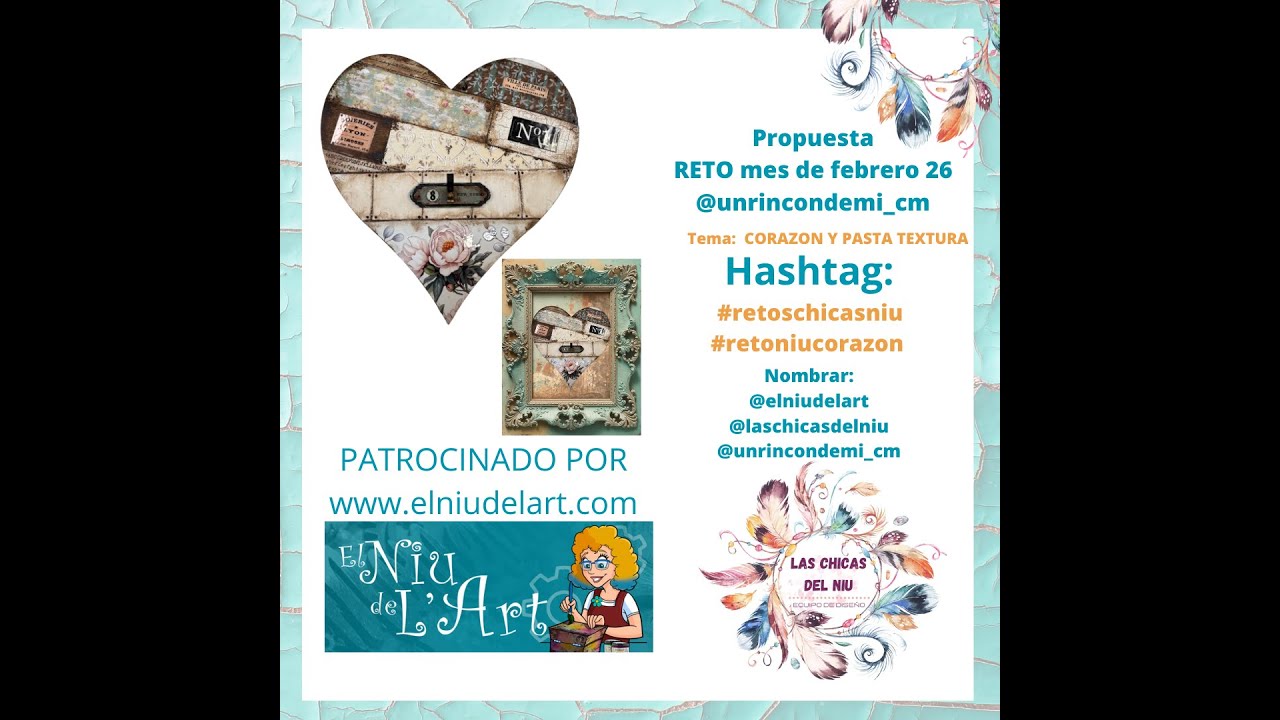 RETO CORAZÓN, PASO A PASO DECORACIÓN VINTAGE CON MULTIPLES TÉCNICAS