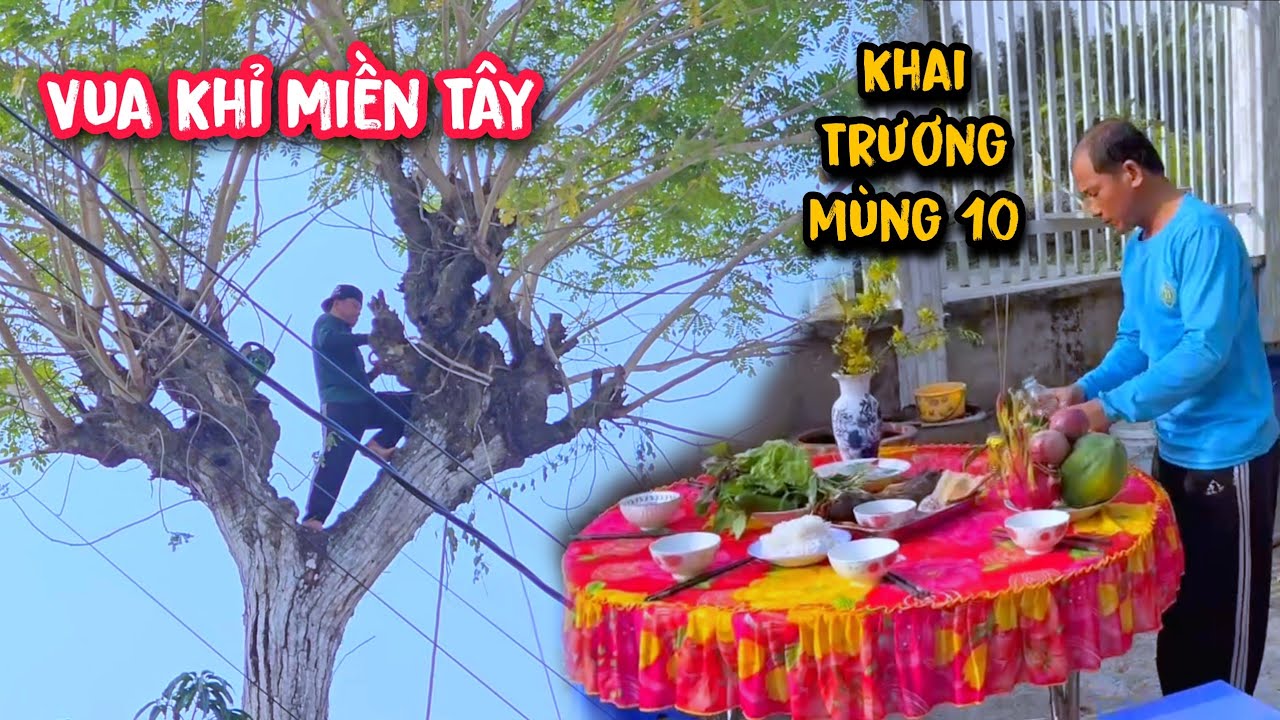 Vua Khỉ cưa Khai Trương đầu năm cây Me Tây khủng (Mùng 10 Tết).