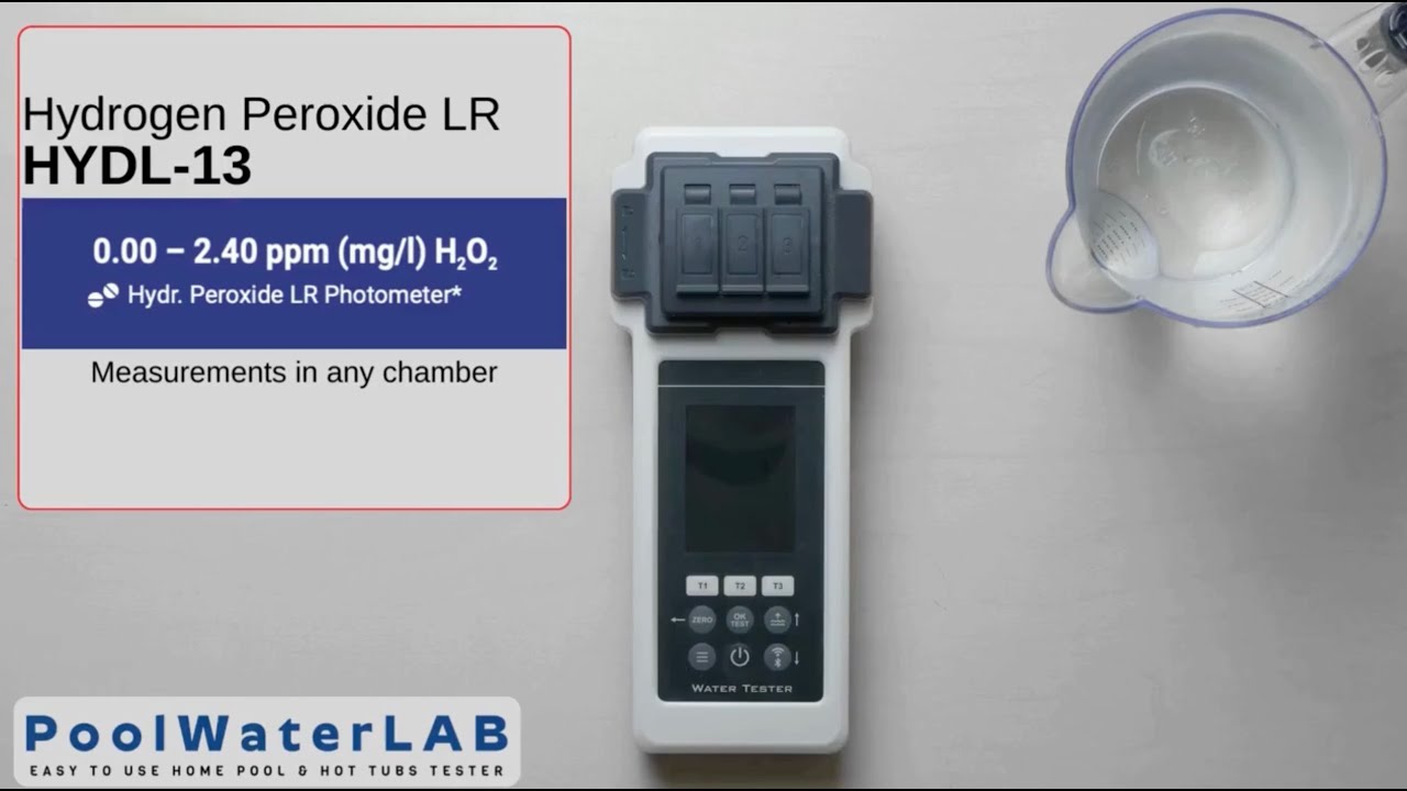 PoolWaterLAB - Ultimate Pool Water Tester - Hydrogen Peroxide LR measurement