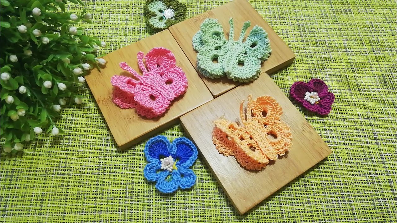 Красивая бабочка связанная крючком. Подробный мастер-класс.