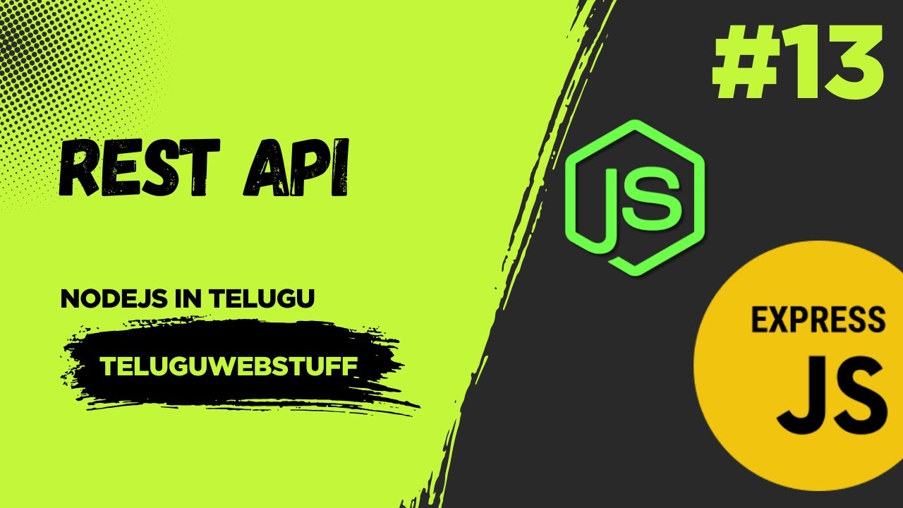 #13 REST API Explained in Telugu | What is REST API & How it Works with Node.js