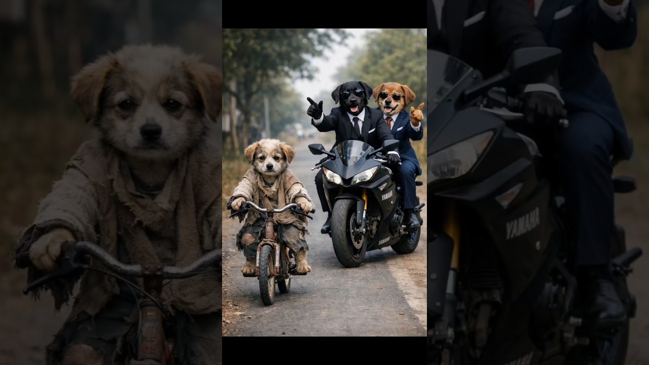 A poor dog runs to get medicine for his sick mother.#ai  #puppy #shorts