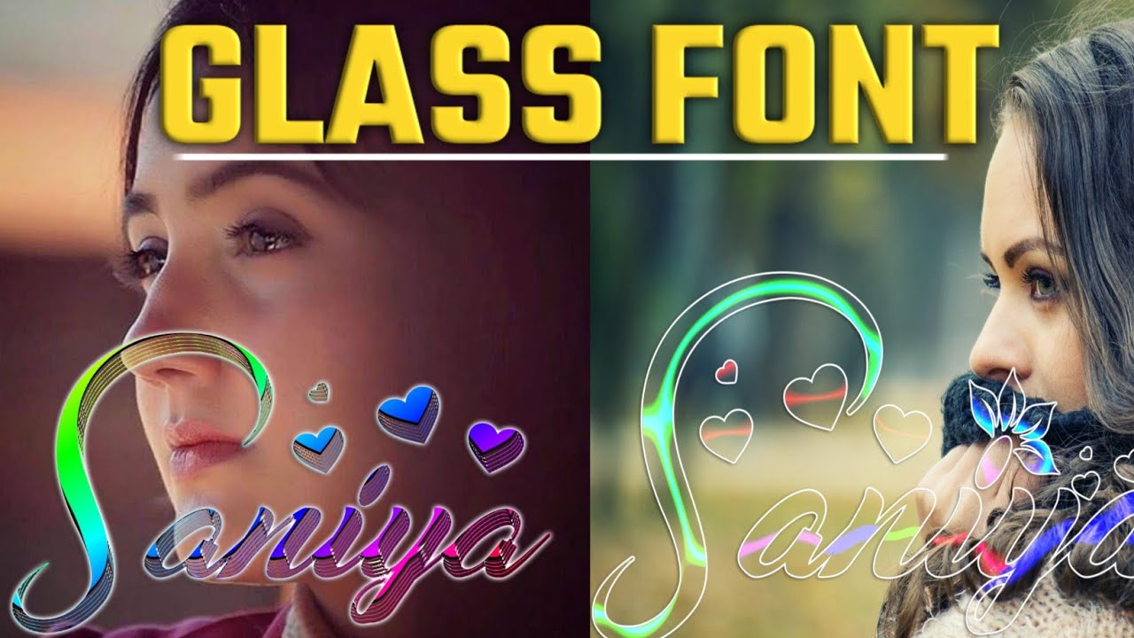 Glass font editing | ग्लास फॉन्ट केसे बनाए | Glass font 2021|