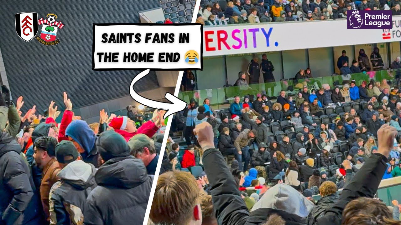 Southampton Fans CAUGHT in the Home End at Craven Cottage!