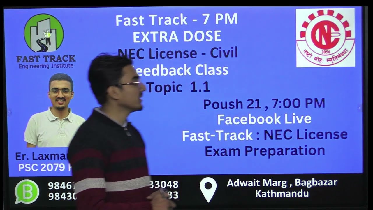 NEC License Civil - Topic 1.1 - Basic Civil Engineering - Past Question Solution - Er. Laxman Baral